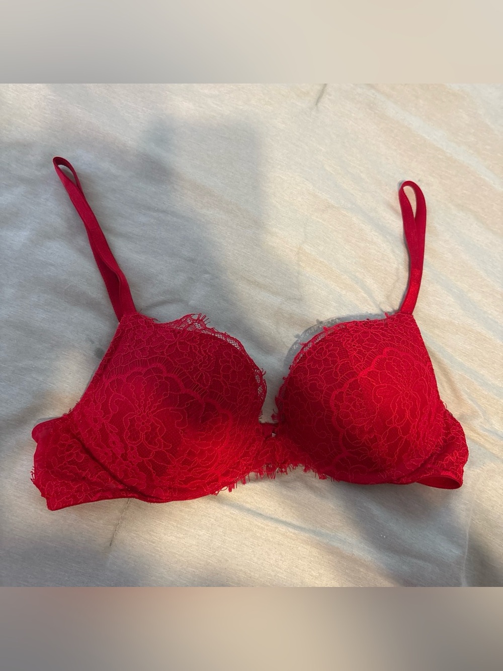 Victoria's Secret Red Lace Push-Up Bra